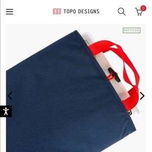 Topo Design padded navy laptop sleeve